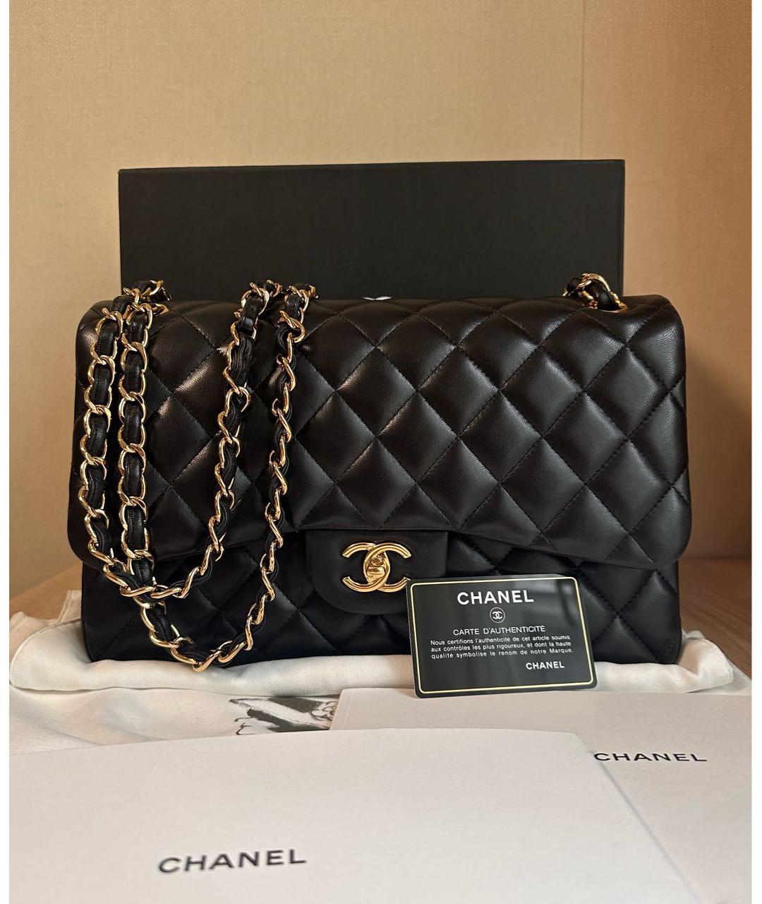 CHANEL Черная кожаная сумка через плечо, фото 2