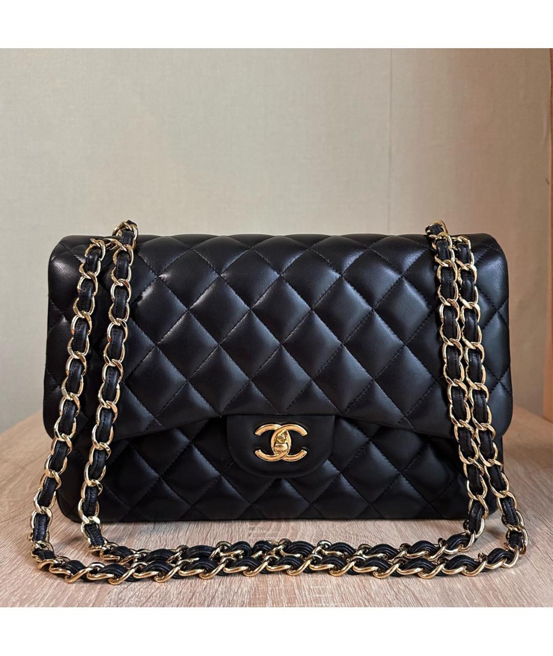 CHANEL Черная кожаная сумка через плечо, фото 3