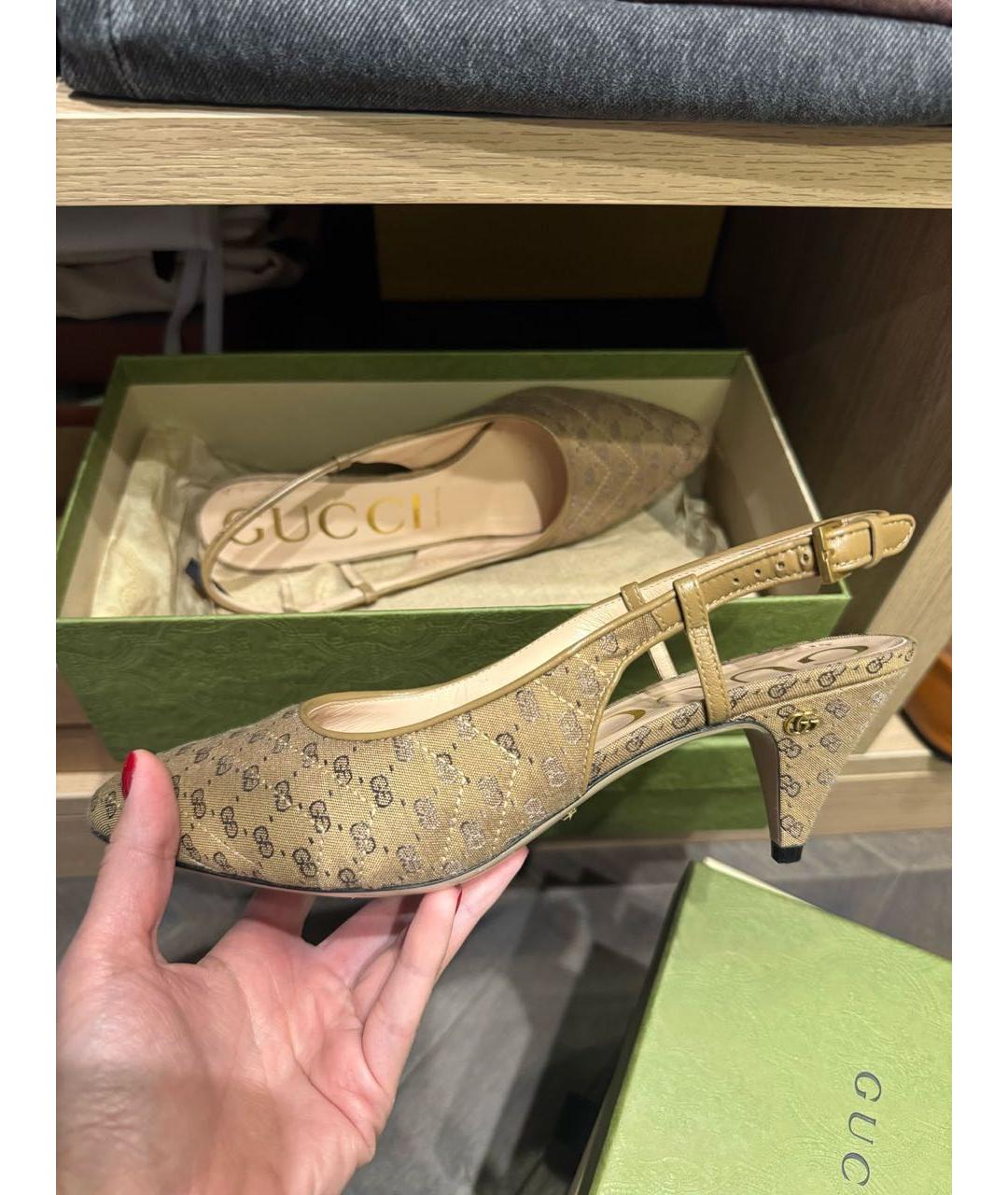GUCCI Бежевые туфли, фото 2