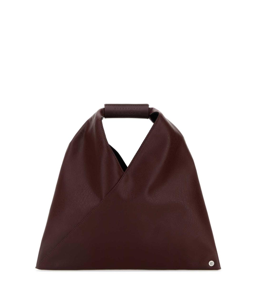 MM6 MAISON MARGIELA Бордовая синтетическая сумка тоут, фото 1