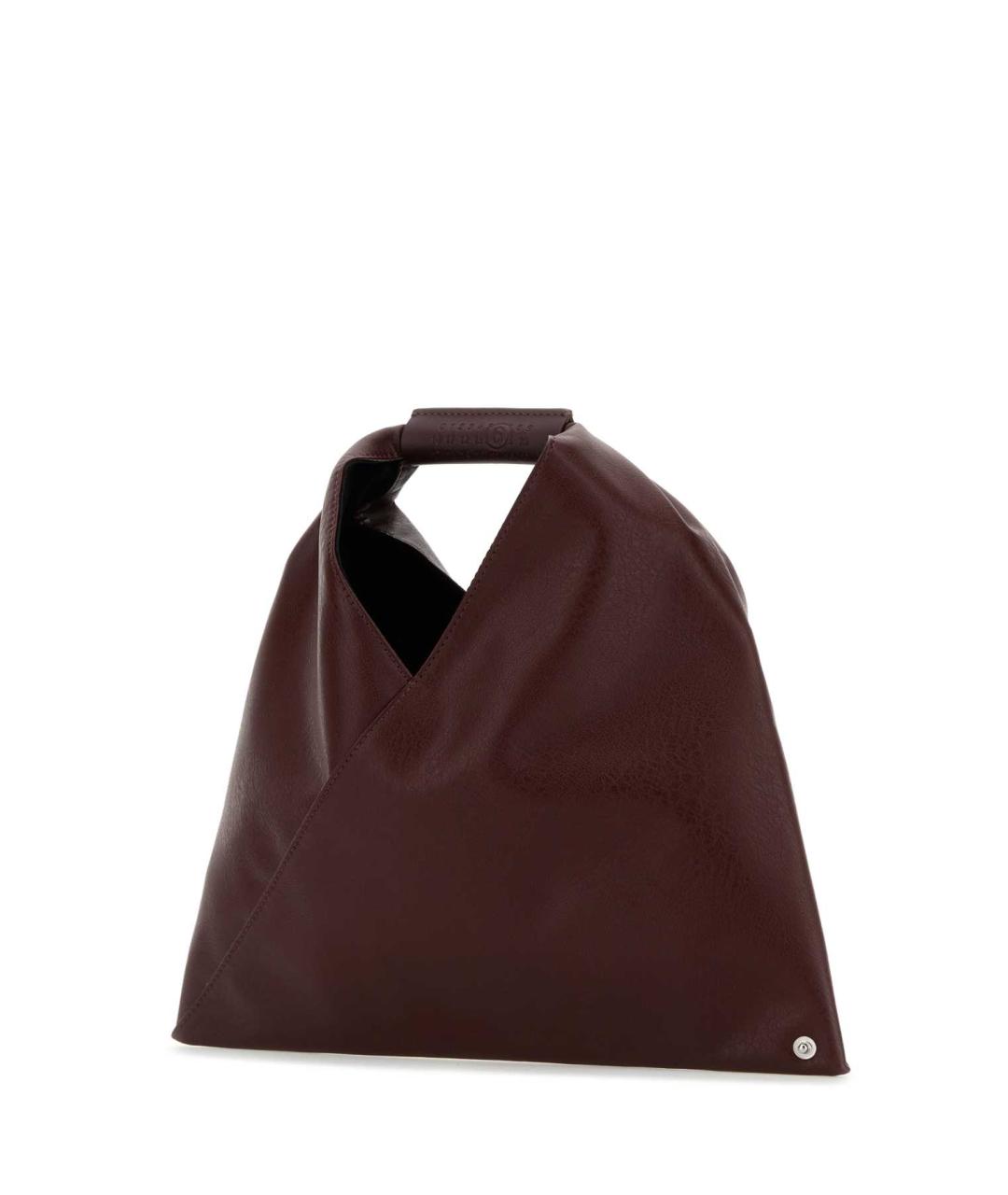 MM6 MAISON MARGIELA Бордовая синтетическая сумка тоут, фото 2