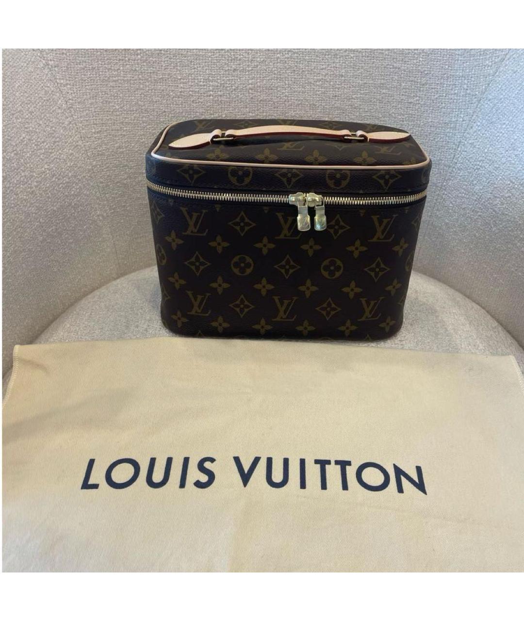 LOUIS VUITTON Коричневая косметичка, фото 6