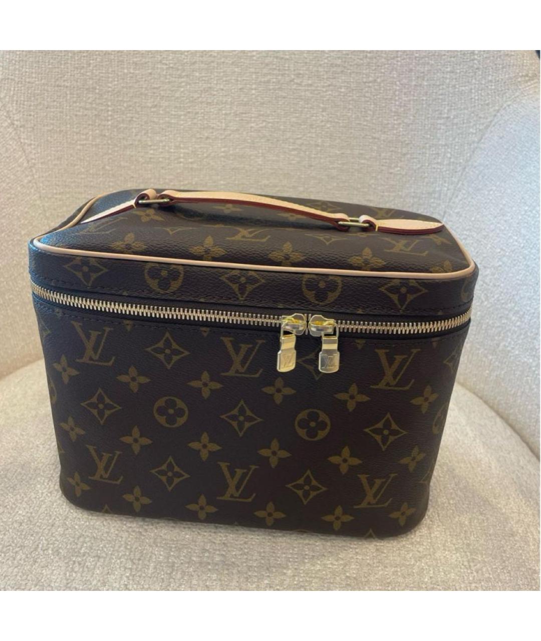 LOUIS VUITTON Коричневая косметичка, фото 7