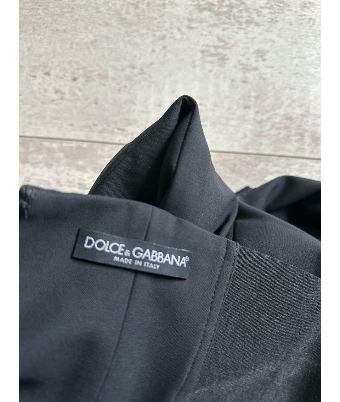 DOLCE&GABBANA Черная шерстяная юбка миди, фото 5