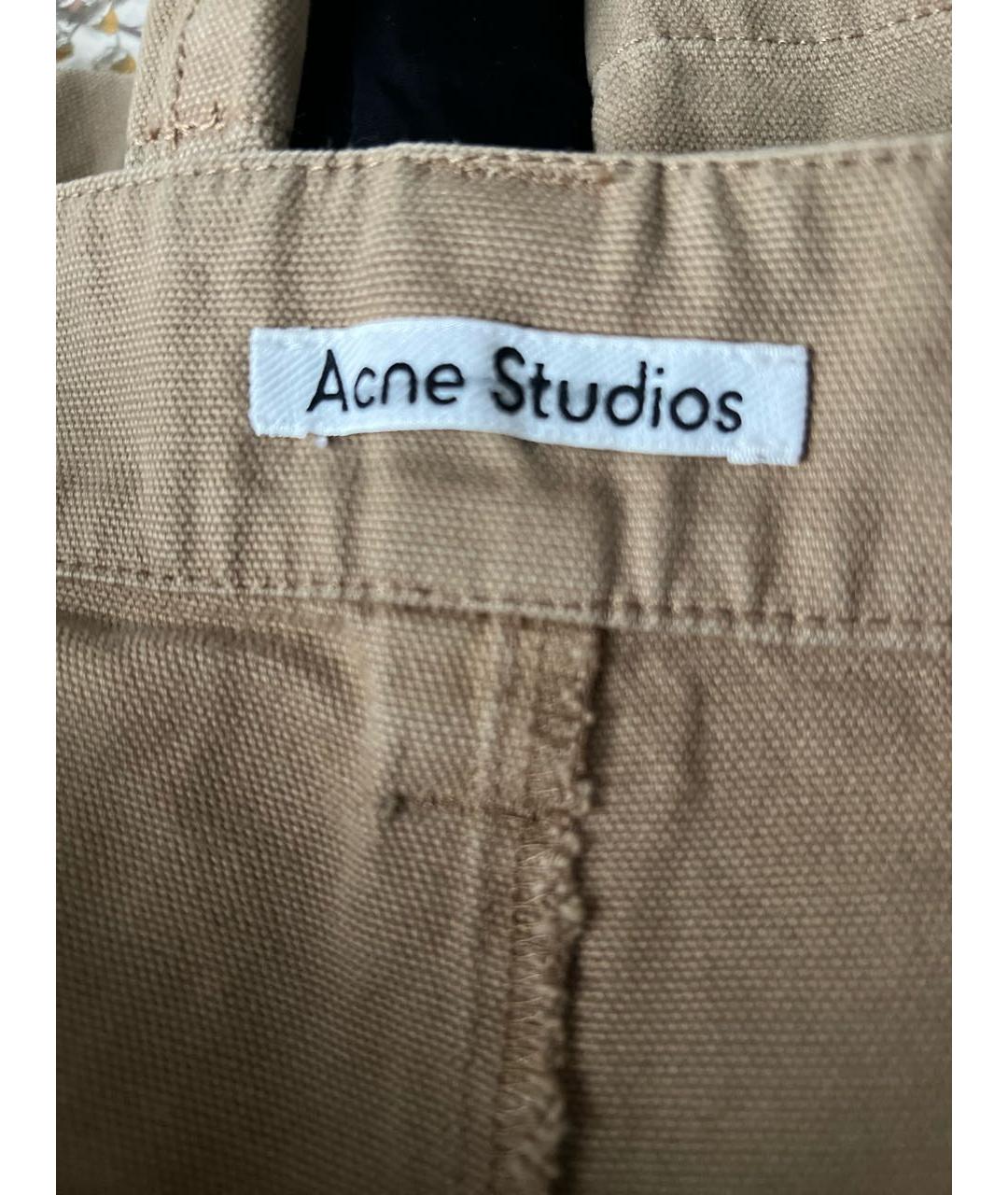 ACNE STUDIOS Бежевые брюки широкие, фото 3