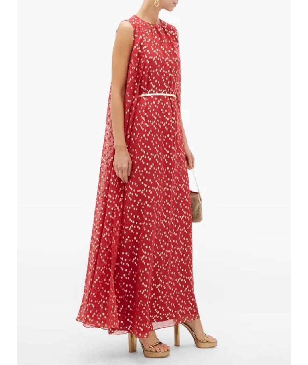 MAX MARA Бордовое шифоновое вечернее платье, фото 2