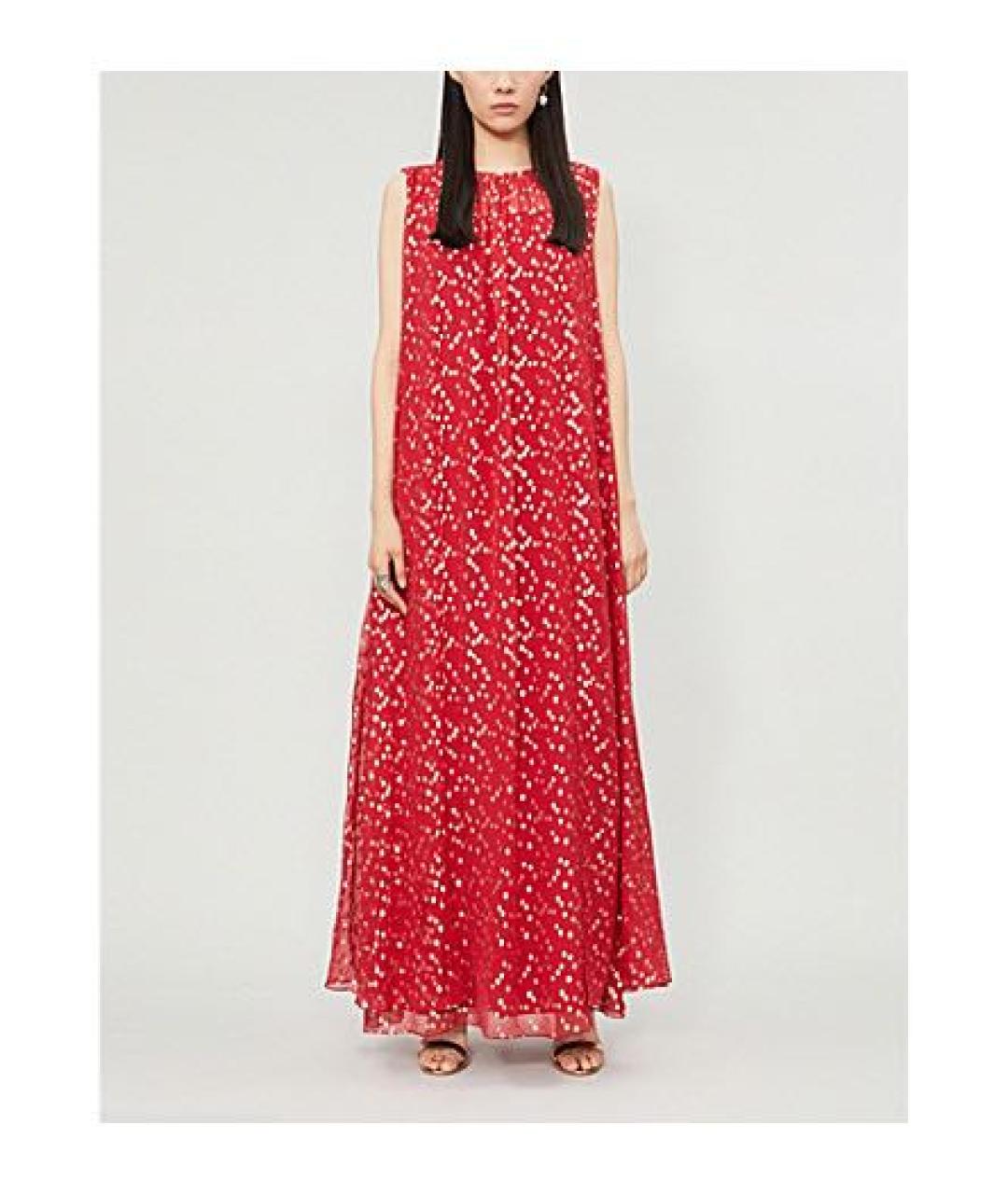 MAX MARA Бордовое шифоновое вечернее платье, фото 6