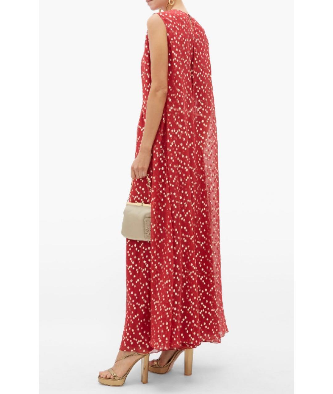 MAX MARA Бордовое шифоновое вечернее платье, фото 3