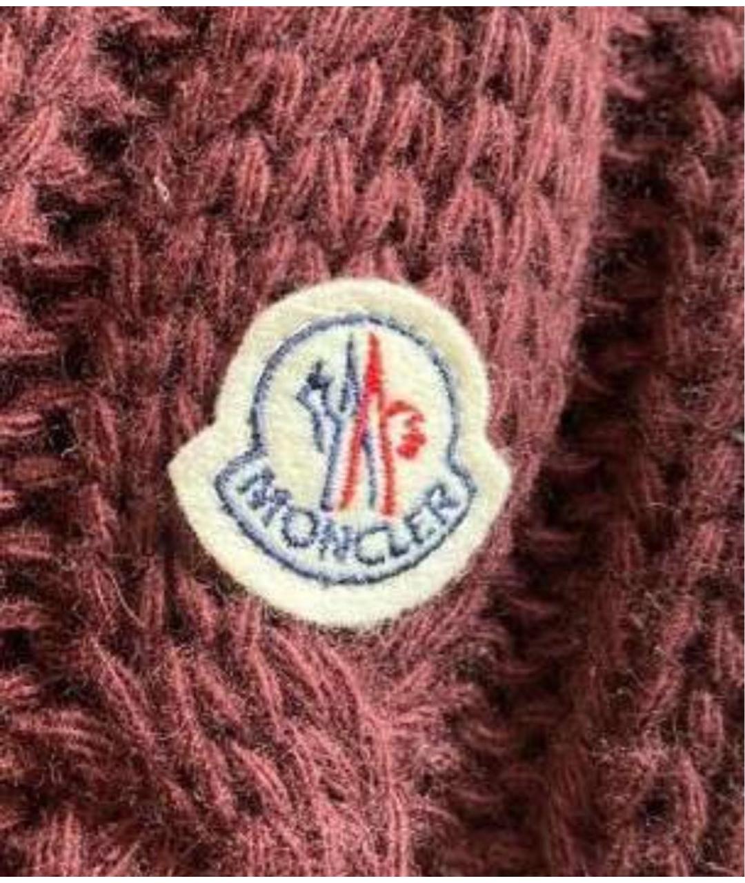 MONCLER GRENOBLE Бордовый шерстяной джемпер / свитер, фото 4