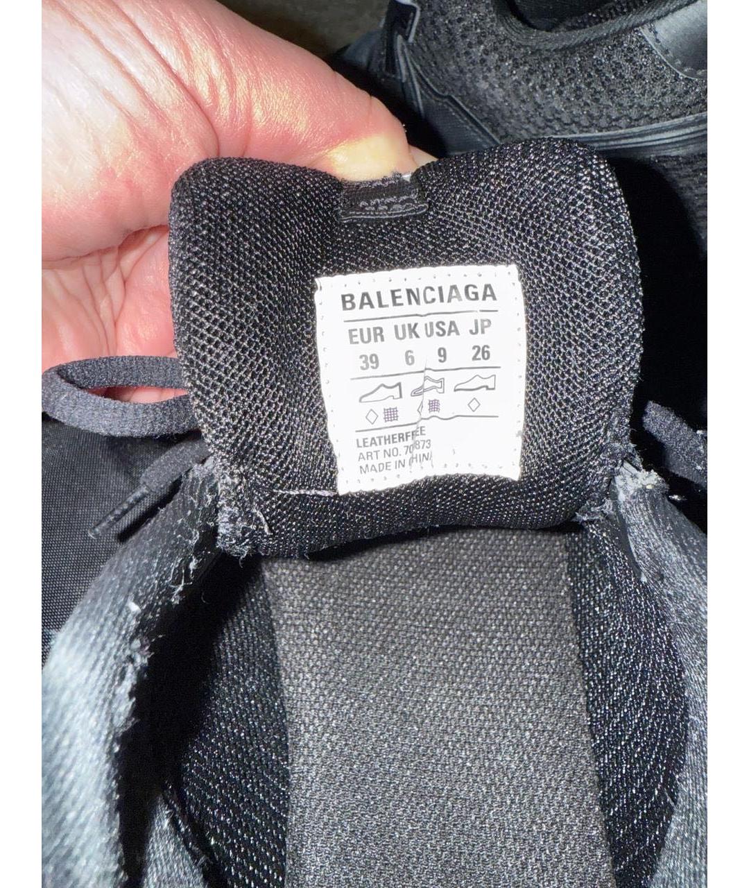 BALENCIAGA Черные текстильные кроссовки, фото 6