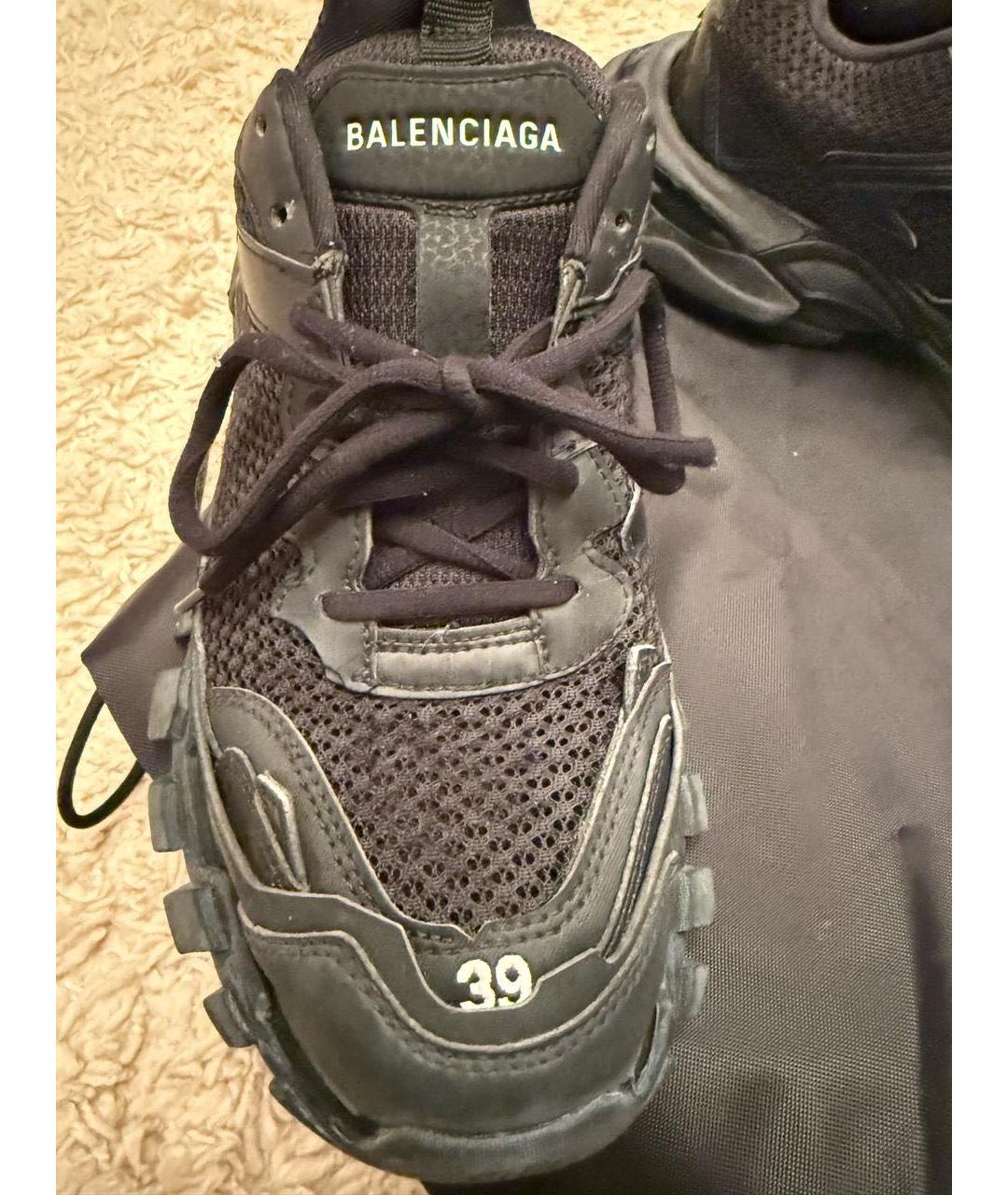 BALENCIAGA Черные текстильные кроссовки, фото 3