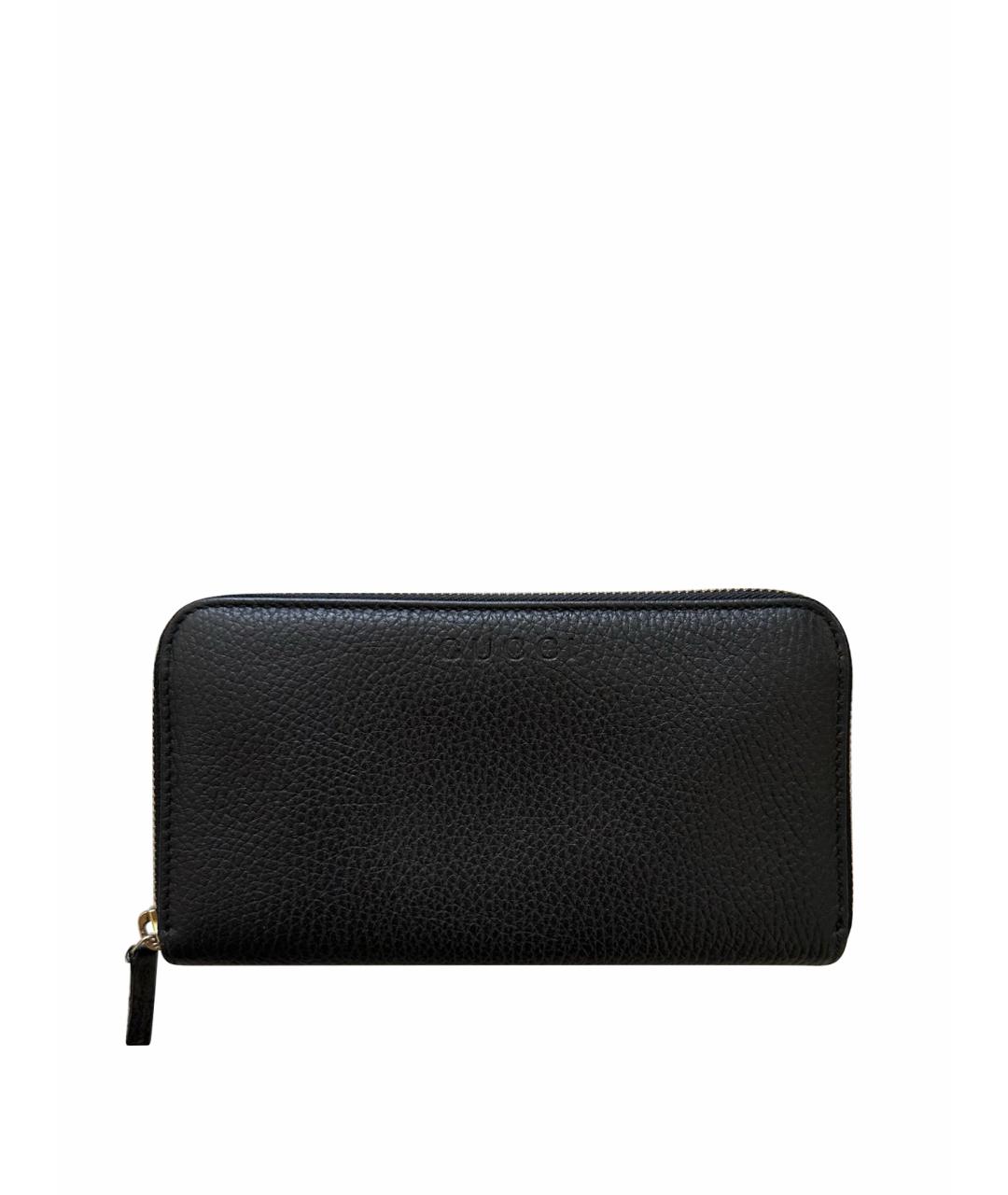 GUCCI Черный кожаный кошелек, фото 1