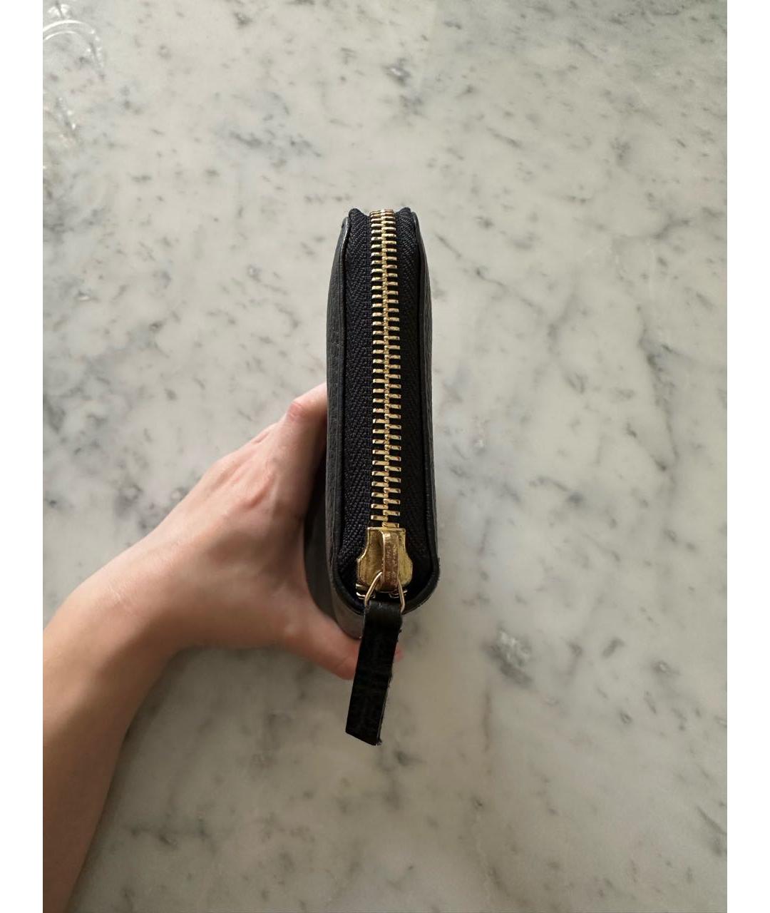 GUCCI Черный кожаный кошелек, фото 5