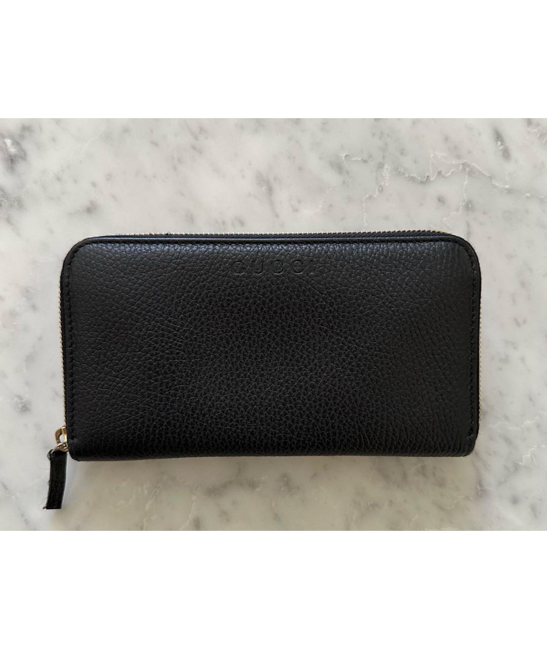GUCCI Черный кожаный кошелек, фото 7
