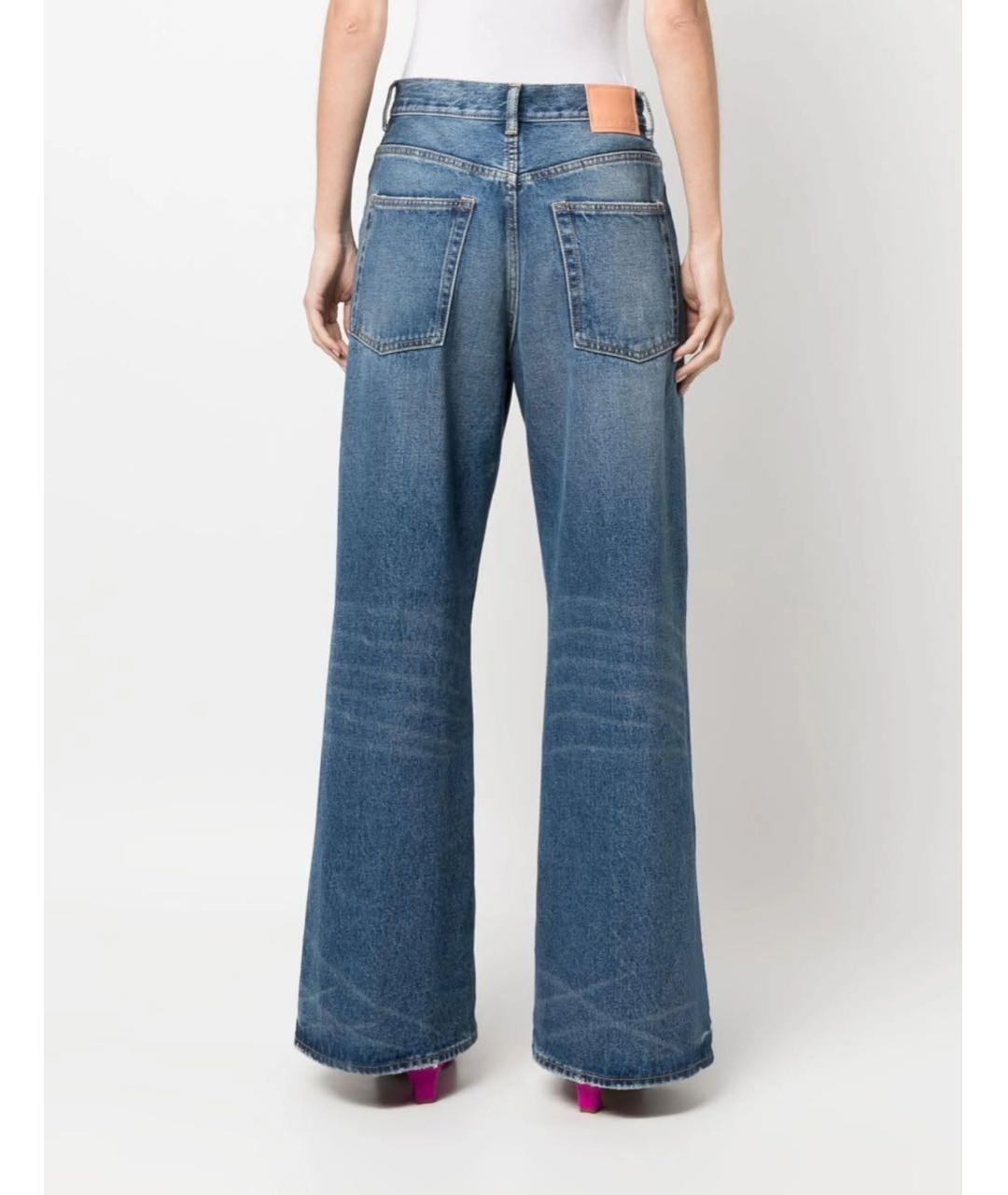 ACNE STUDIOS Синие хлопковые прямые джинсы, фото 7