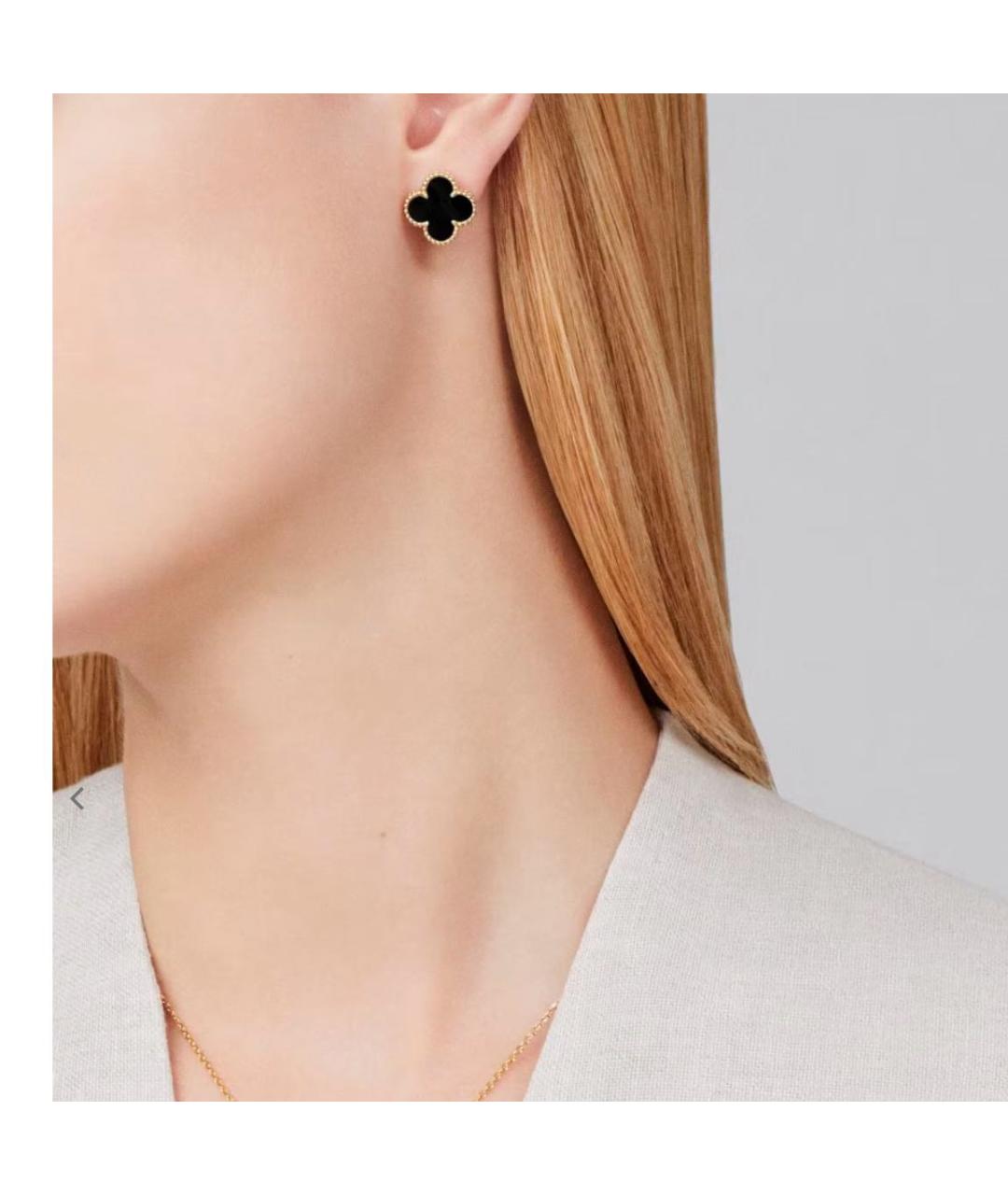 VAN CLEEF & ARPELS Белые серьги из желтого золота, фото 2