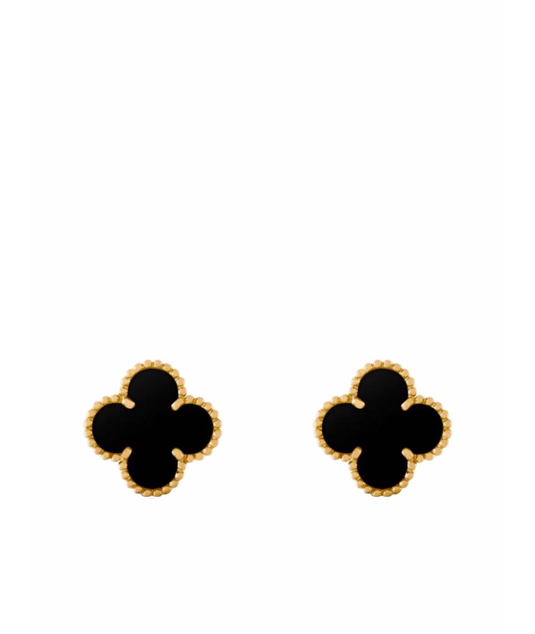 VAN CLEEF & ARPELS Белые серьги из желтого золота, фото 1