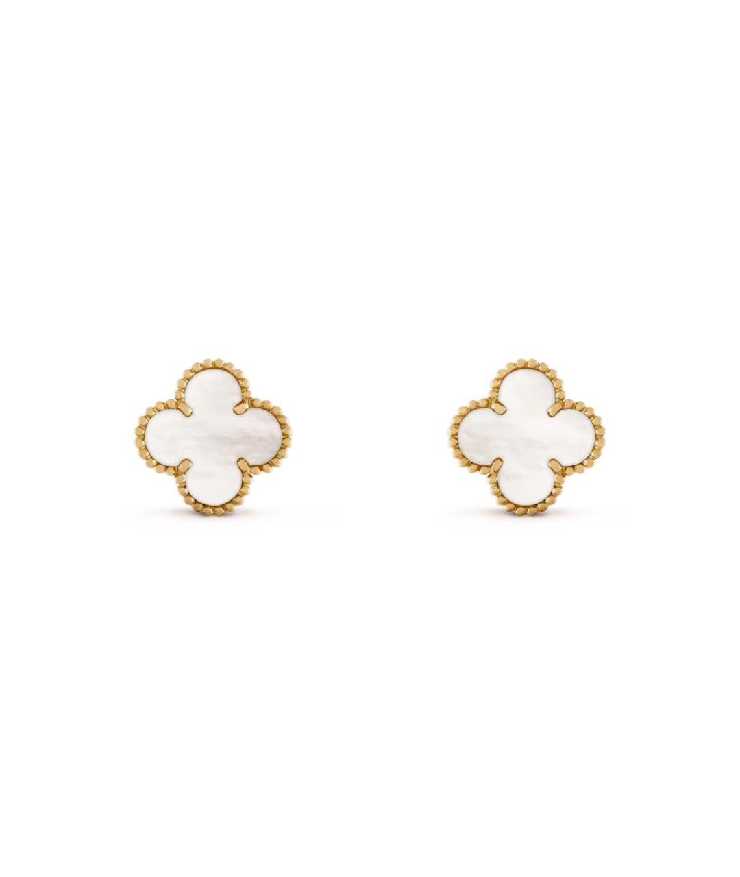 VAN CLEEF & ARPELS Белые серьги из желтого золота, фото 3