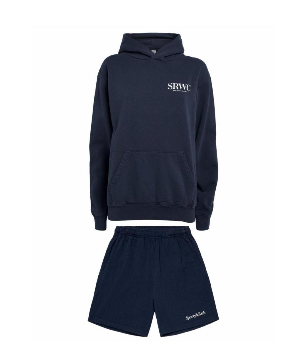 SPORTY AND RICH Темно-синий хлопковый спортивные костюмы, фото 1