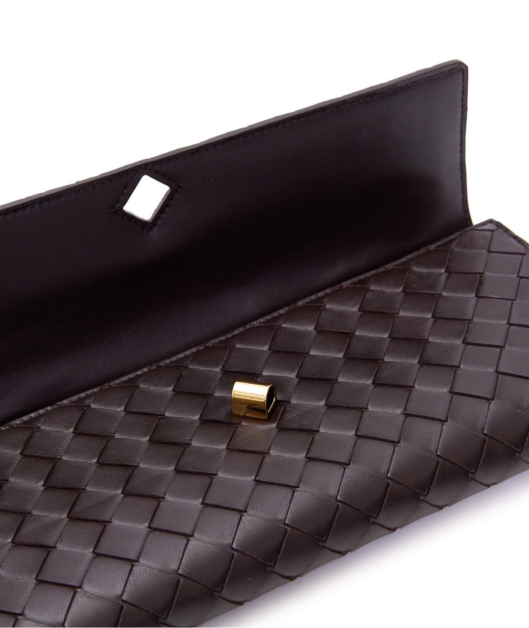 BOTTEGA VENETA Коричневая кожаная сумка с короткими ручками, фото 6