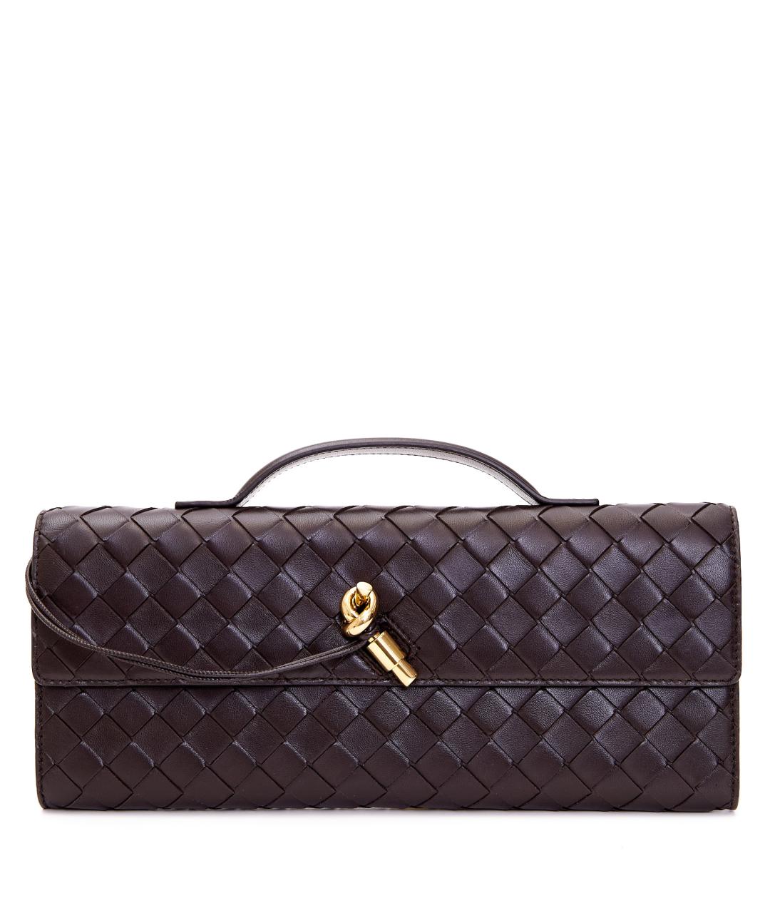BOTTEGA VENETA Коричневая кожаная сумка с короткими ручками, фото 8