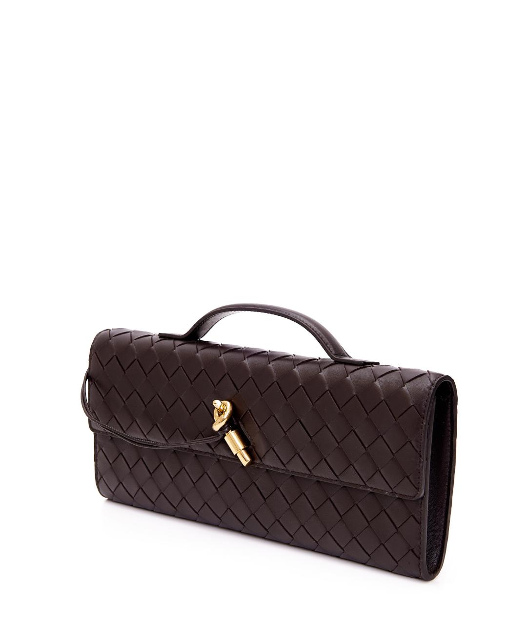 BOTTEGA VENETA Коричневая кожаная сумка с короткими ручками, фото 2