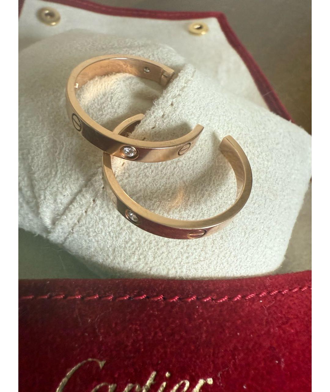 CARTIER Золотые серьги из розового золота, фото 3