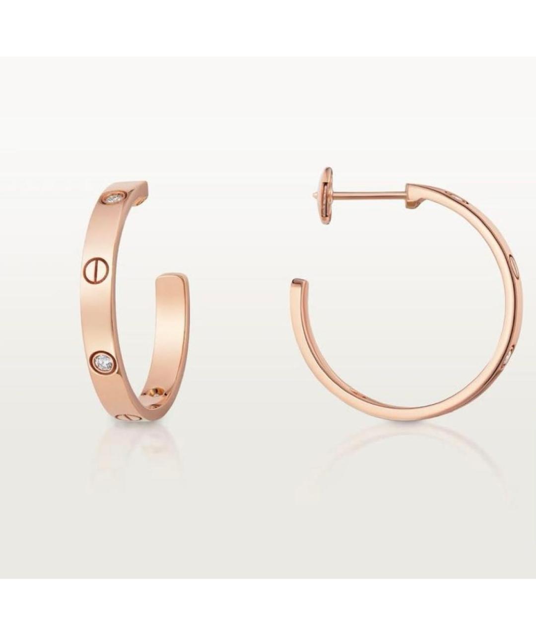 CARTIER Золотые серьги из розового золота, фото 2