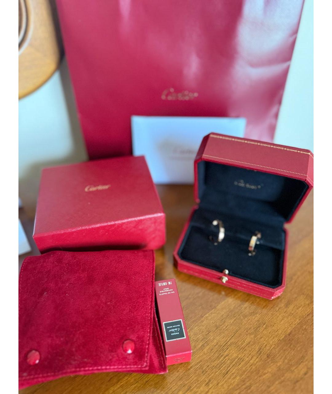 CARTIER Золотые серьги из розового золота, фото 7