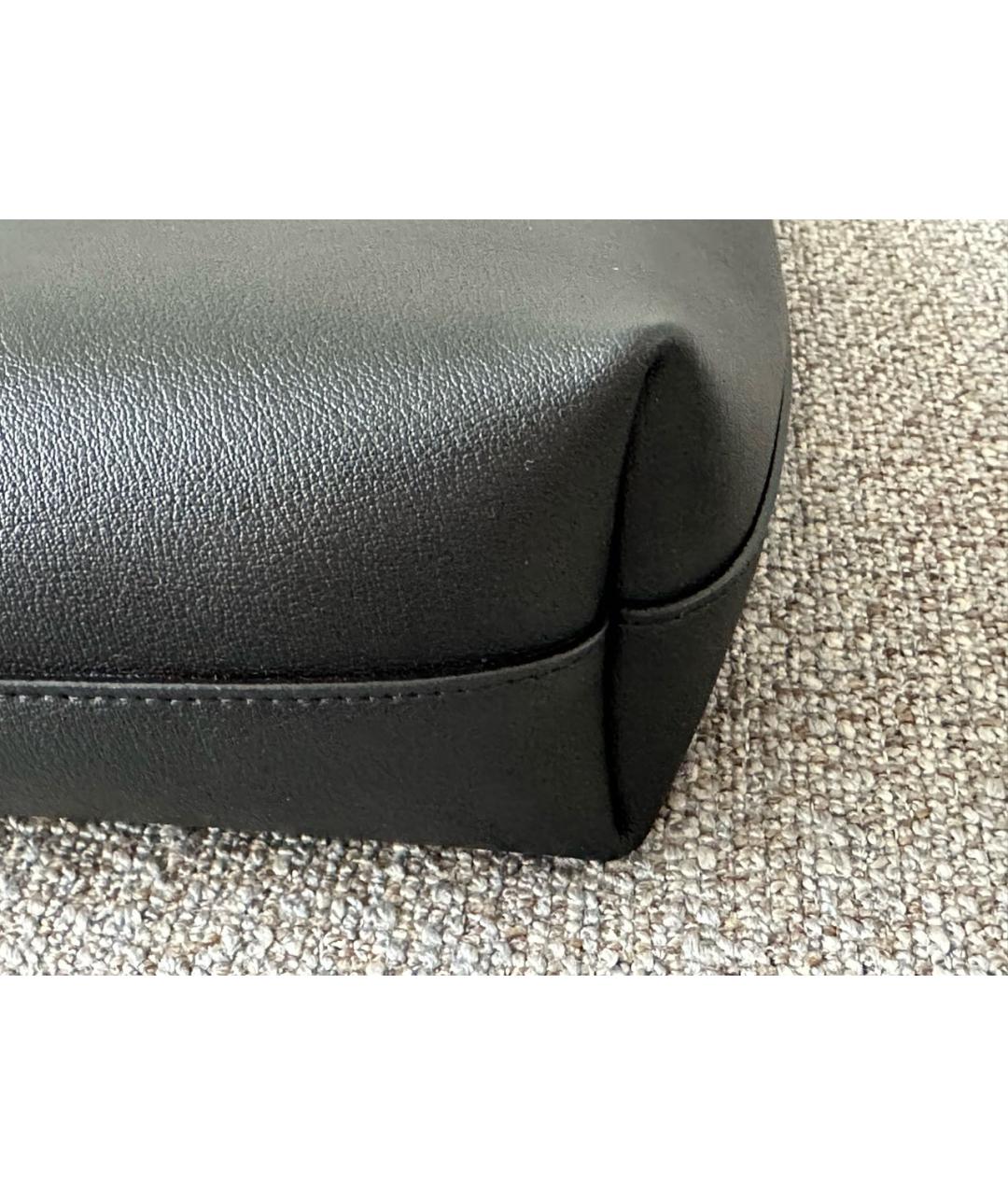 SAINT LAURENT Черная кожаная сумка с короткими ручками, фото 7