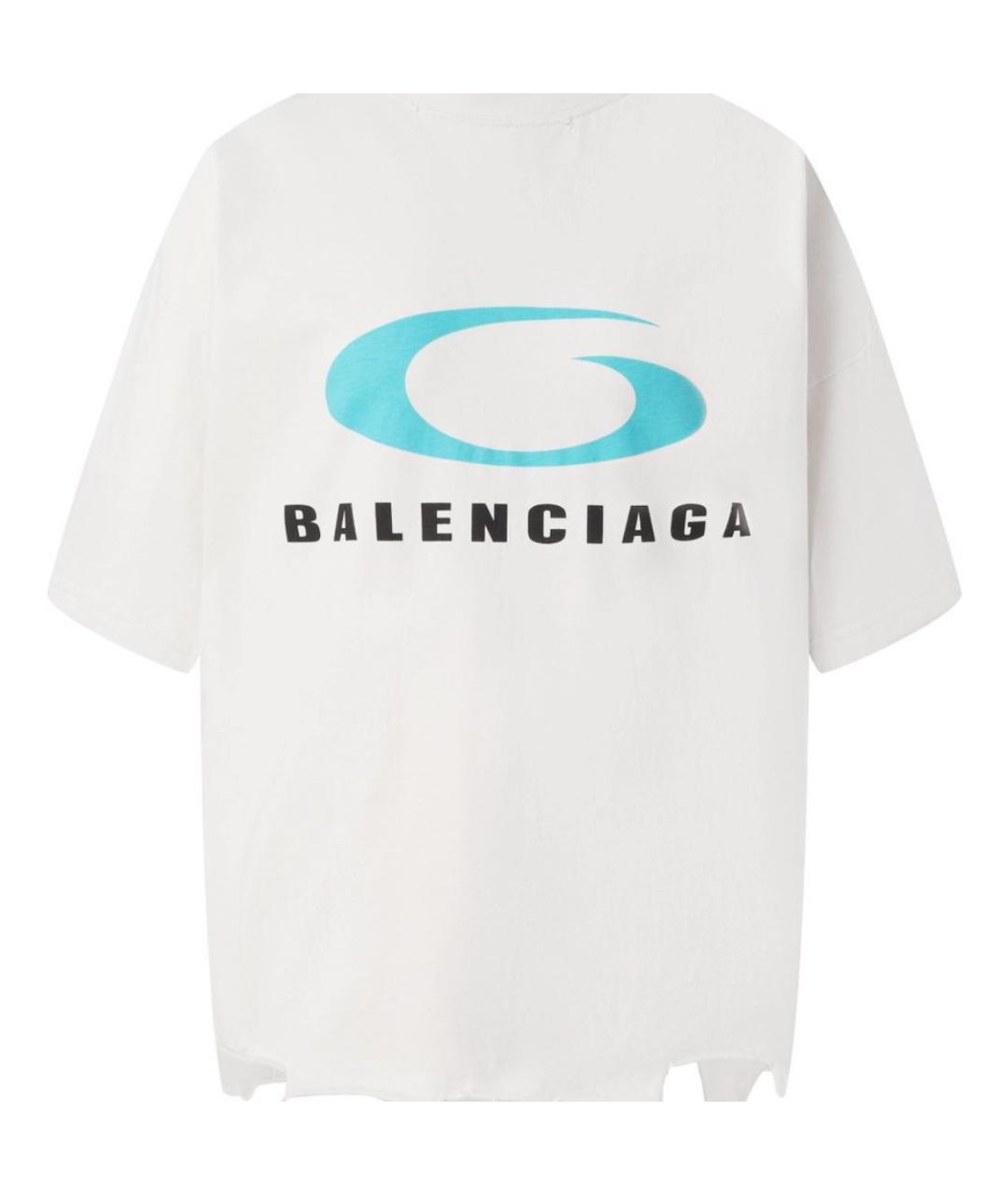 BALENCIAGA Бежевая хлопковая футболка, фото 2
