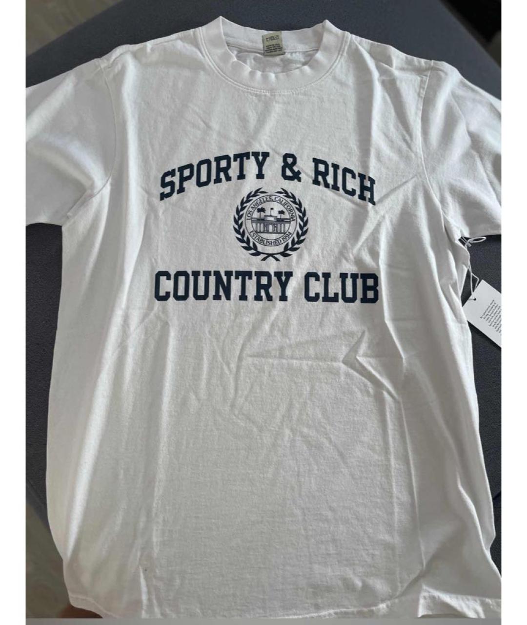 SPORTY AND RICH Белая футболка, фото 2