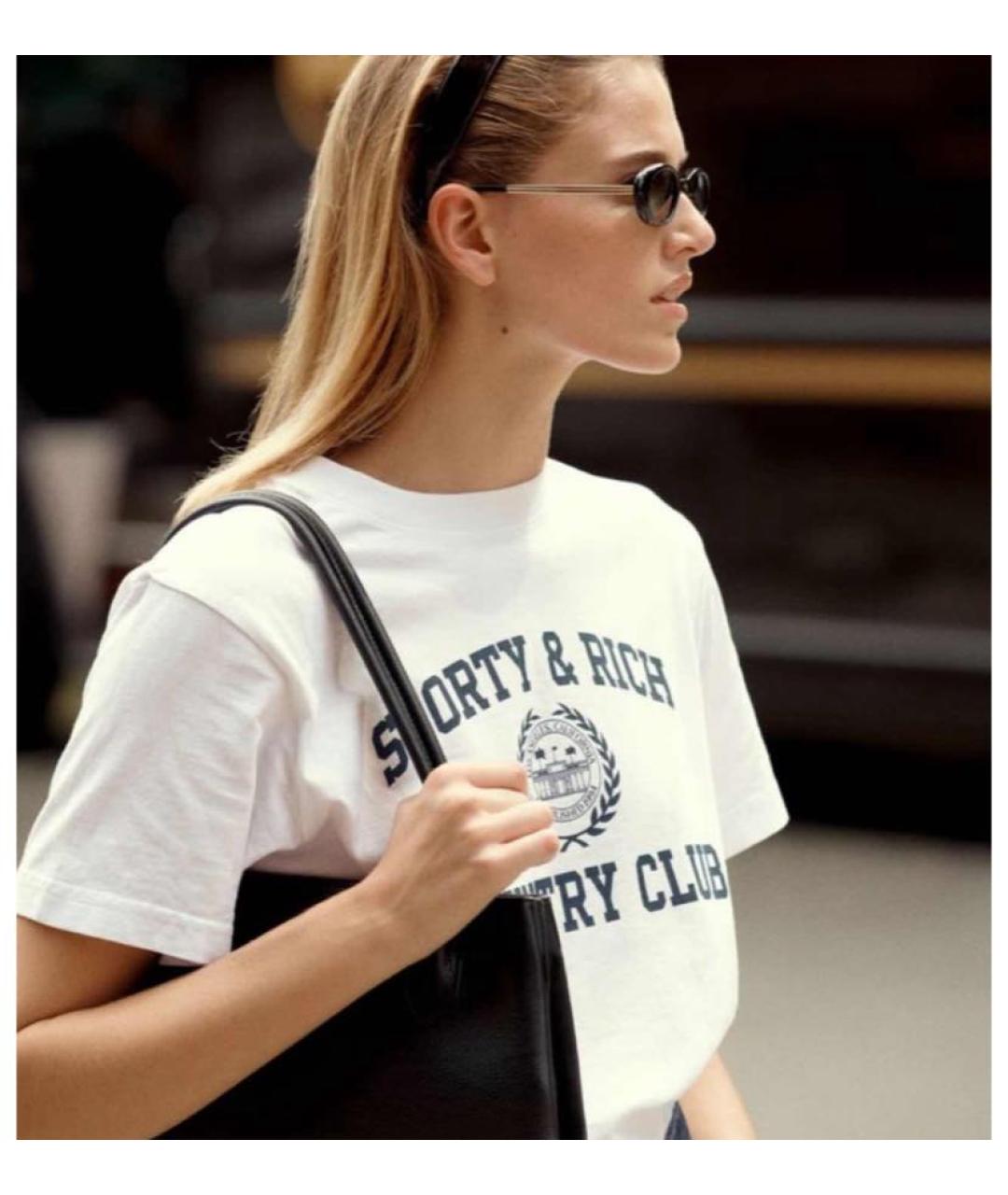 SPORTY AND RICH Белая футболка, фото 3