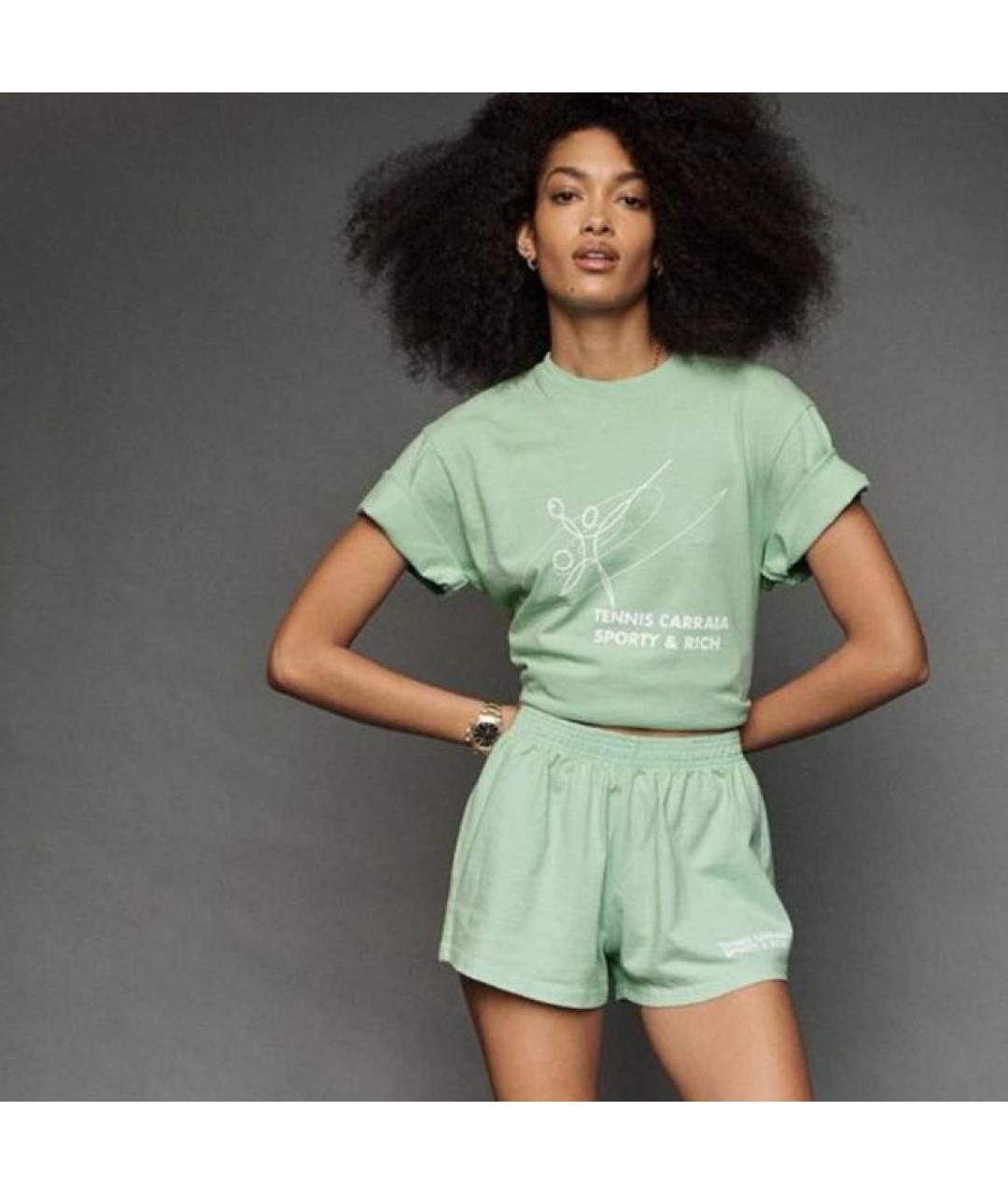 SPORTY AND RICH Хлопковая футболка, фото 3