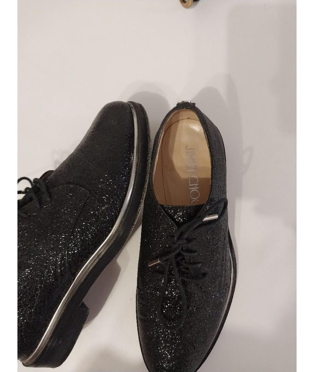 JIMMY CHOO Черные кожаные брогги и оксфорды, фото 3