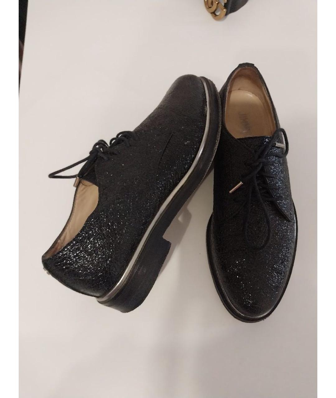 JIMMY CHOO Черные кожаные брогги и оксфорды, фото 4