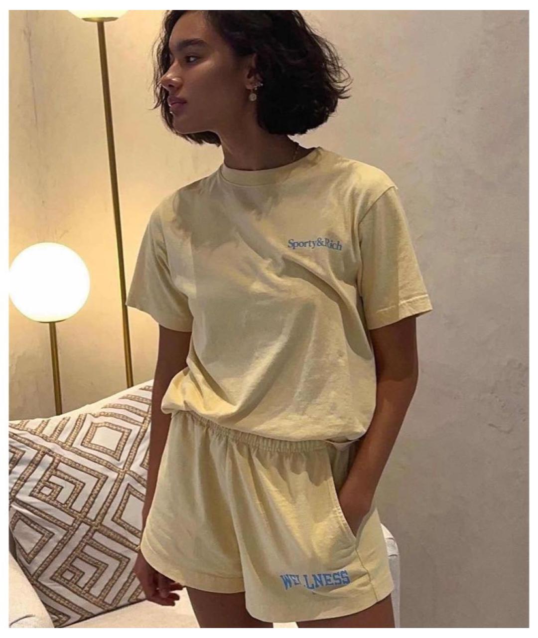 SPORTY AND RICH Желтый хлопковый спортивные костюмы, фото 3