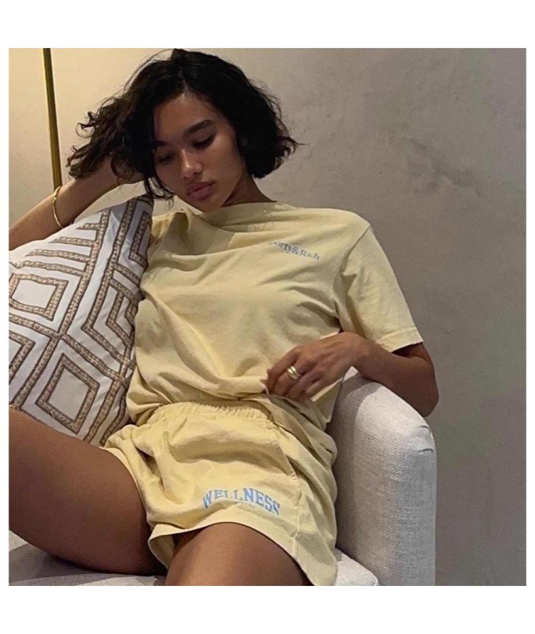 SPORTY AND RICH Желтый хлопковый спортивные костюмы, фото 2