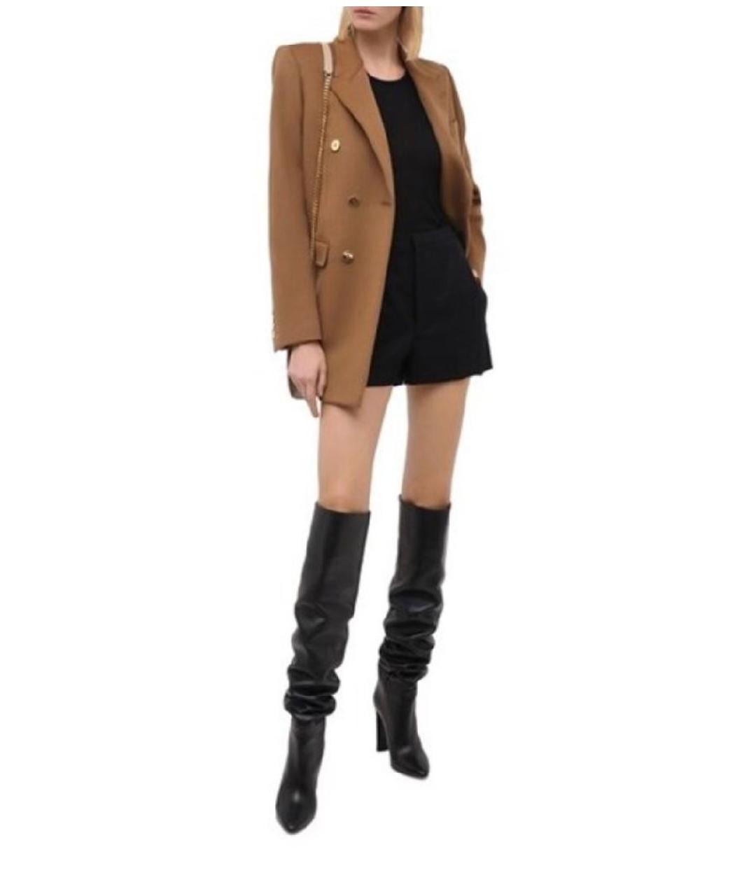 SAINT LAURENT Черные атласные шорты, фото 5