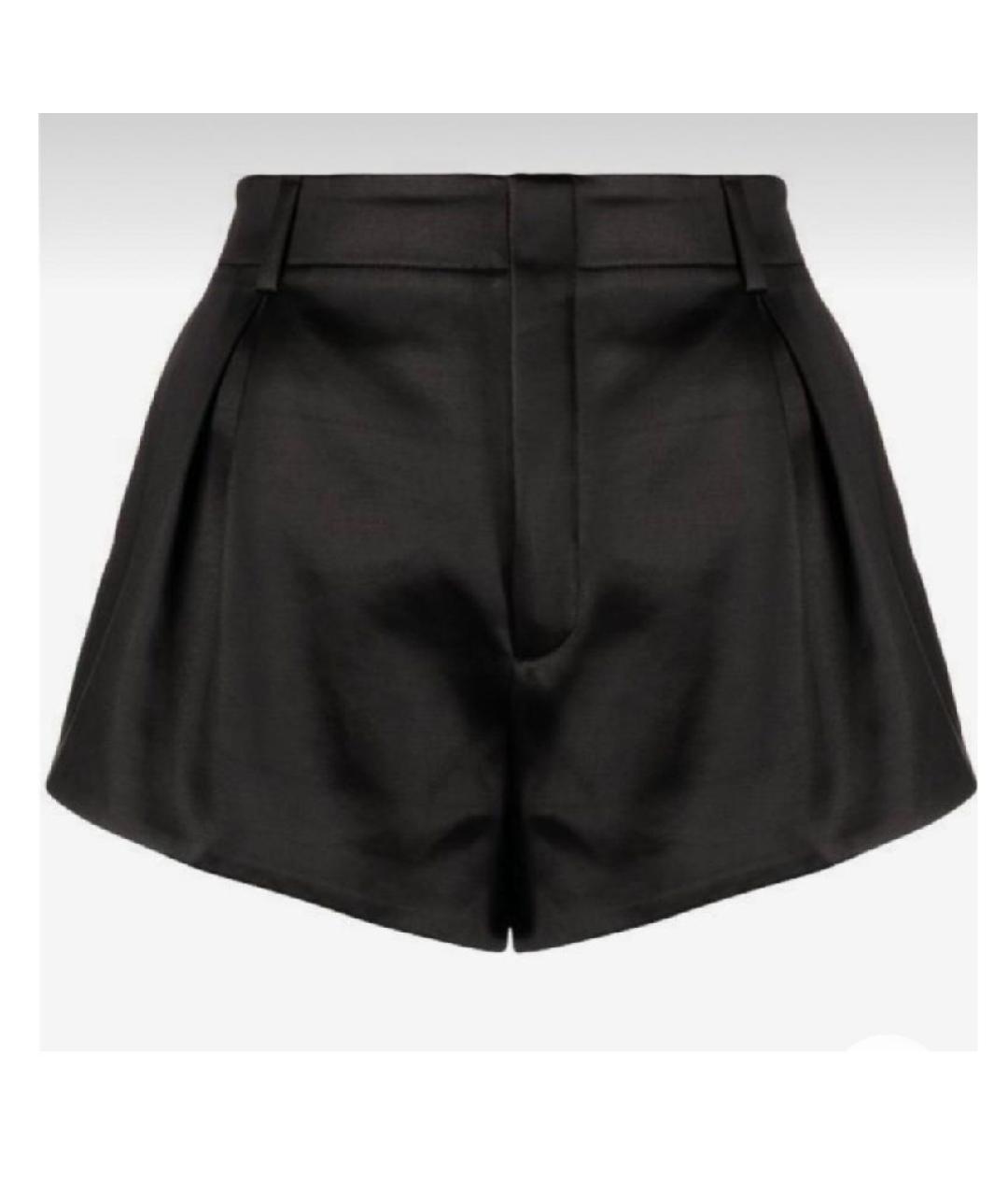 SAINT LAURENT Черные атласные шорты, фото 6