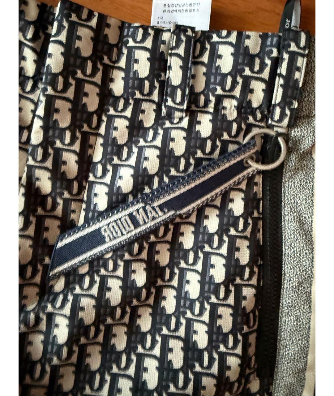 CHRISTIAN DIOR Черные полиэстеровые брюки широкие, фото 4