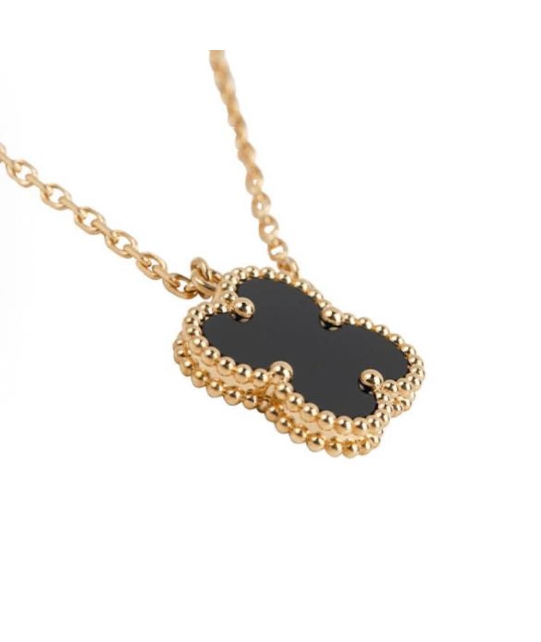 VAN CLEEF & ARPELS Черная подвеска из желтого золота, фото 3