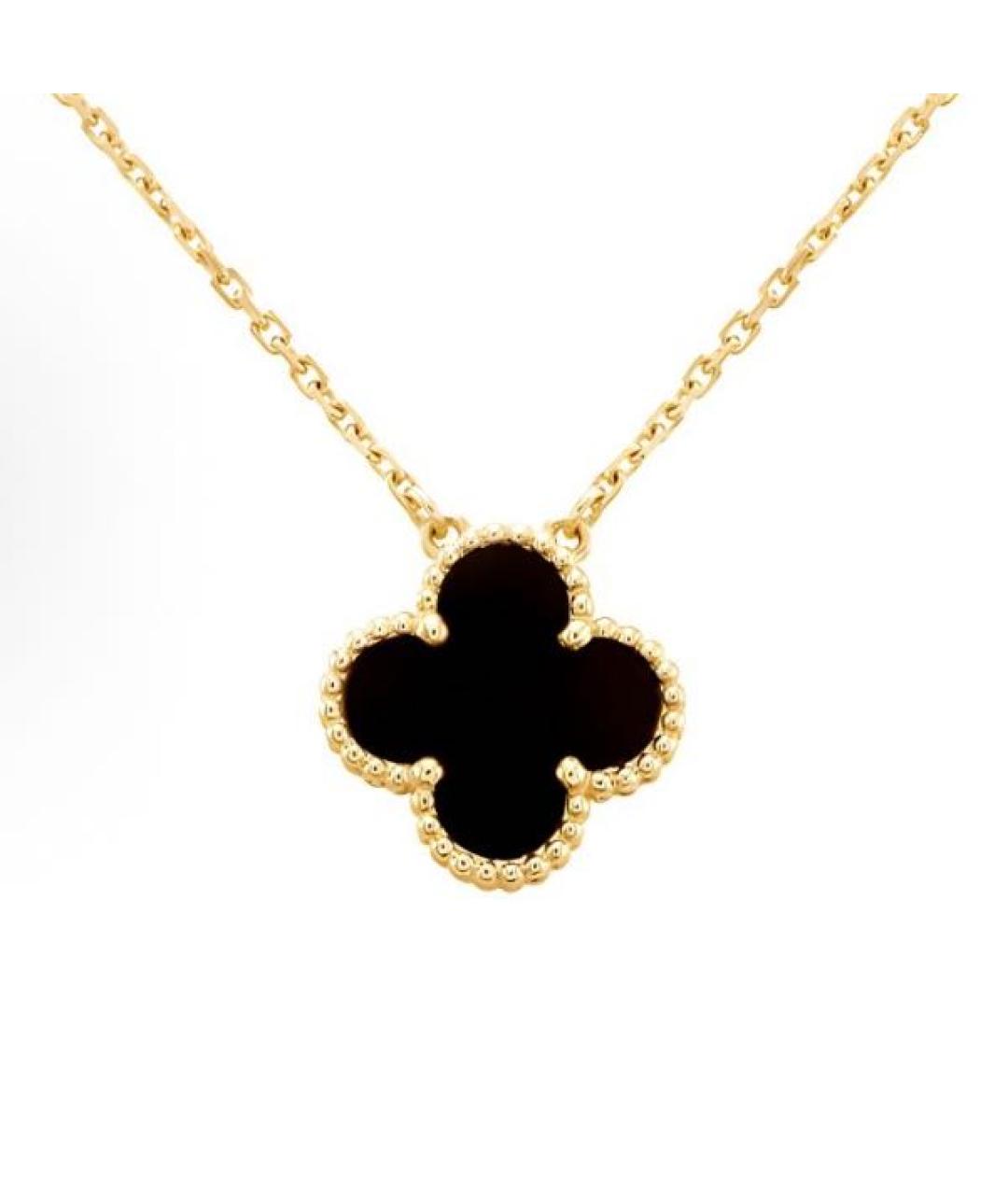 VAN CLEEF & ARPELS Черная подвеска из желтого золота, фото 4