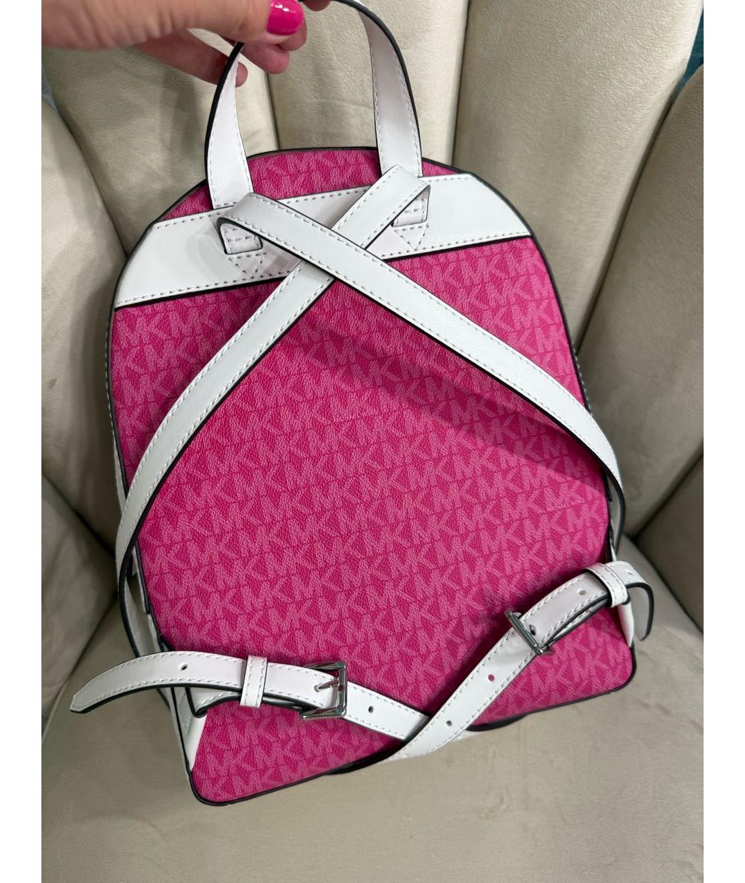 MICHAEL MICHAEL KORS Фуксия кожаный рюкзак, фото 3