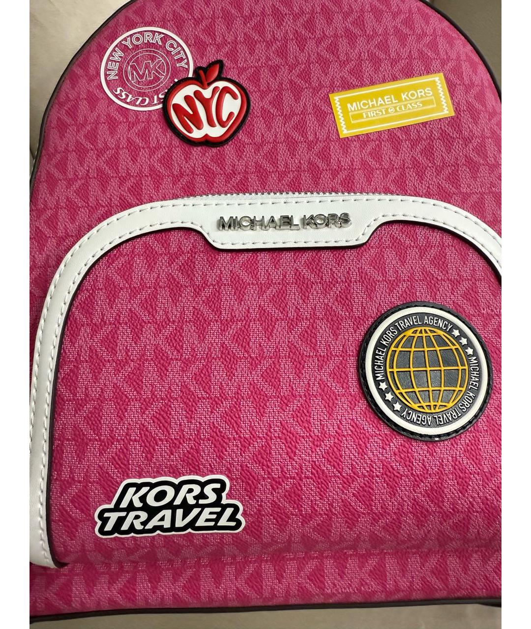 MICHAEL MICHAEL KORS Фуксия кожаный рюкзак, фото 2