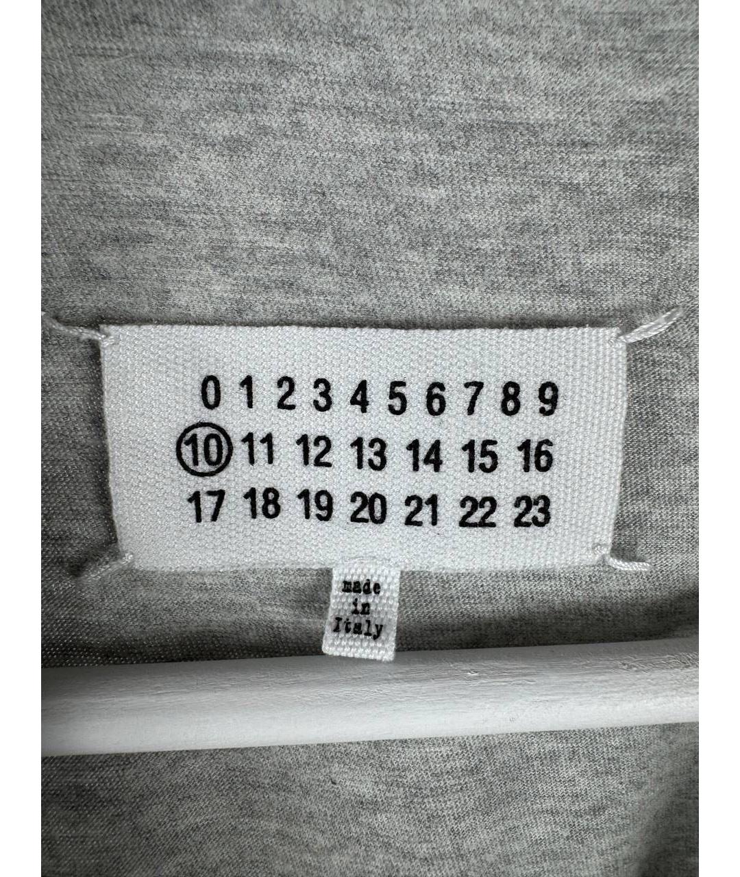 MAISON MARGIELA Серая хлопковая футболка, фото 4