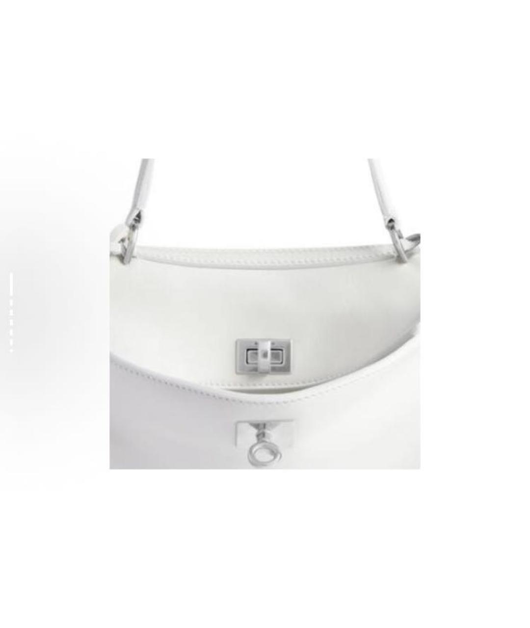 BALENCIAGA Белая кожаная сумка тоут, фото 5
