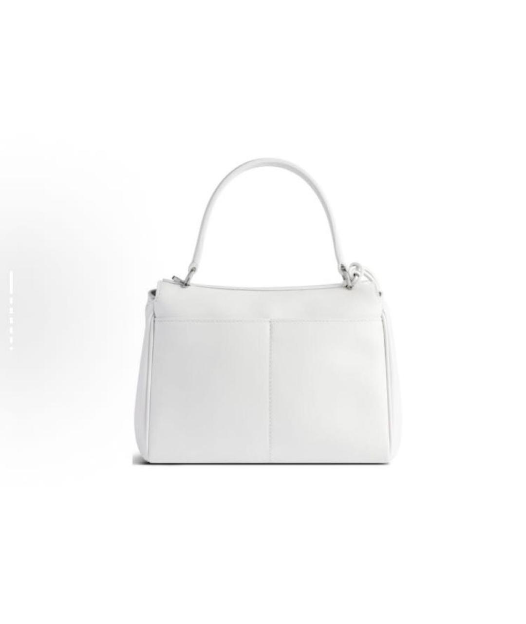 BALENCIAGA Белая кожаная сумка тоут, фото 4