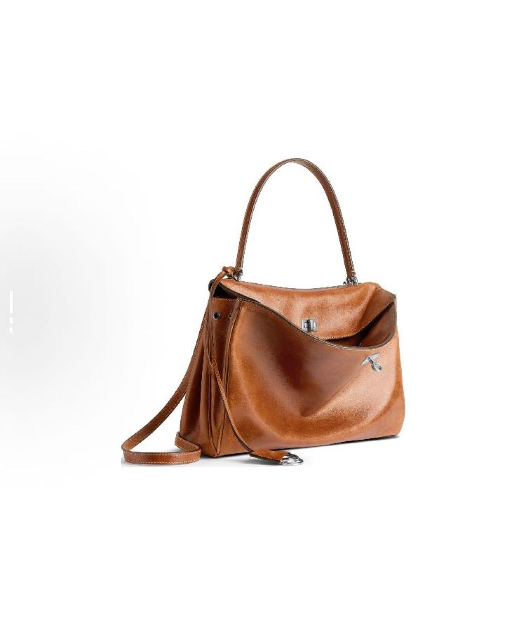 BALENCIAGA Оранжевая кожаная сумка тоут, фото 2