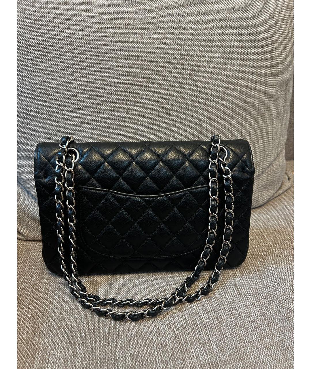 CHANEL Черная кожаная сумка через плечо, фото 4